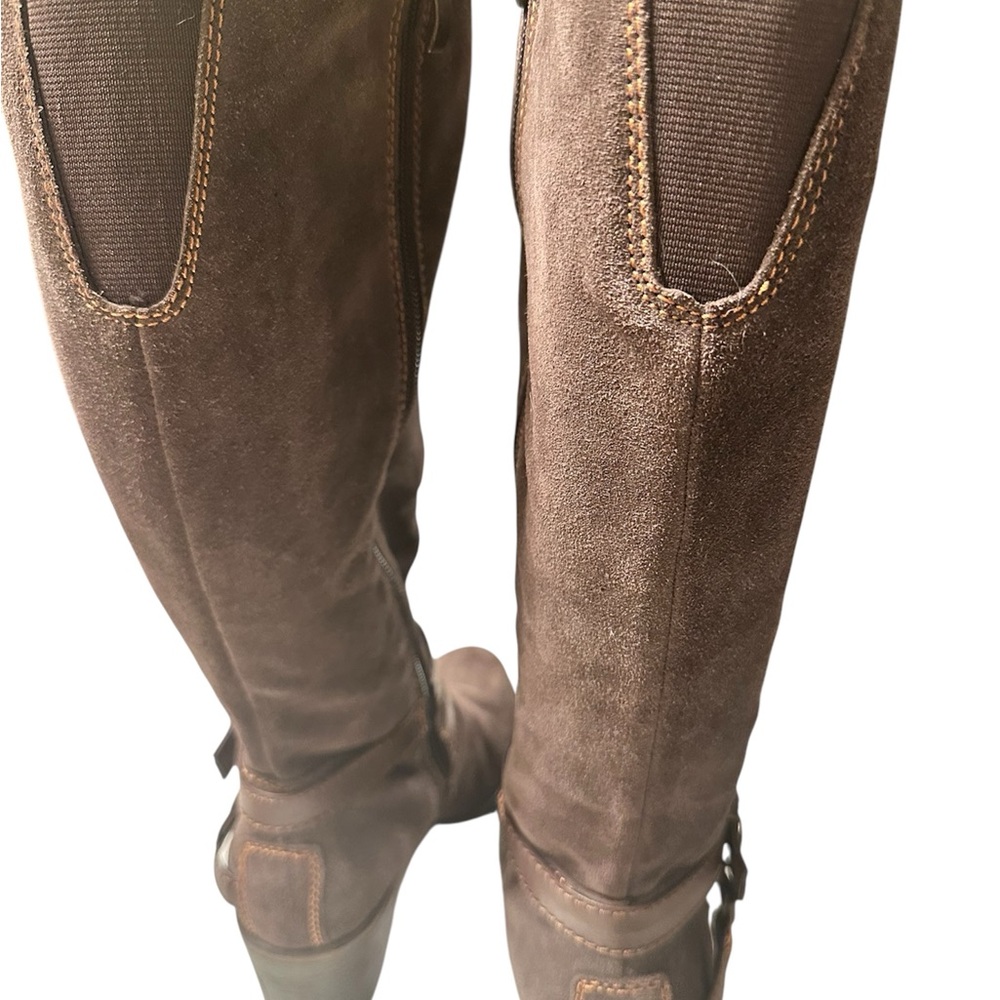Bjorndal Suede Chocolate Brown Knee-High Women's Boots Size 8 - Picture 5 of 8